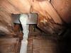 Water leak under the tub in the crawlspace noticed during a Jackson home inspection